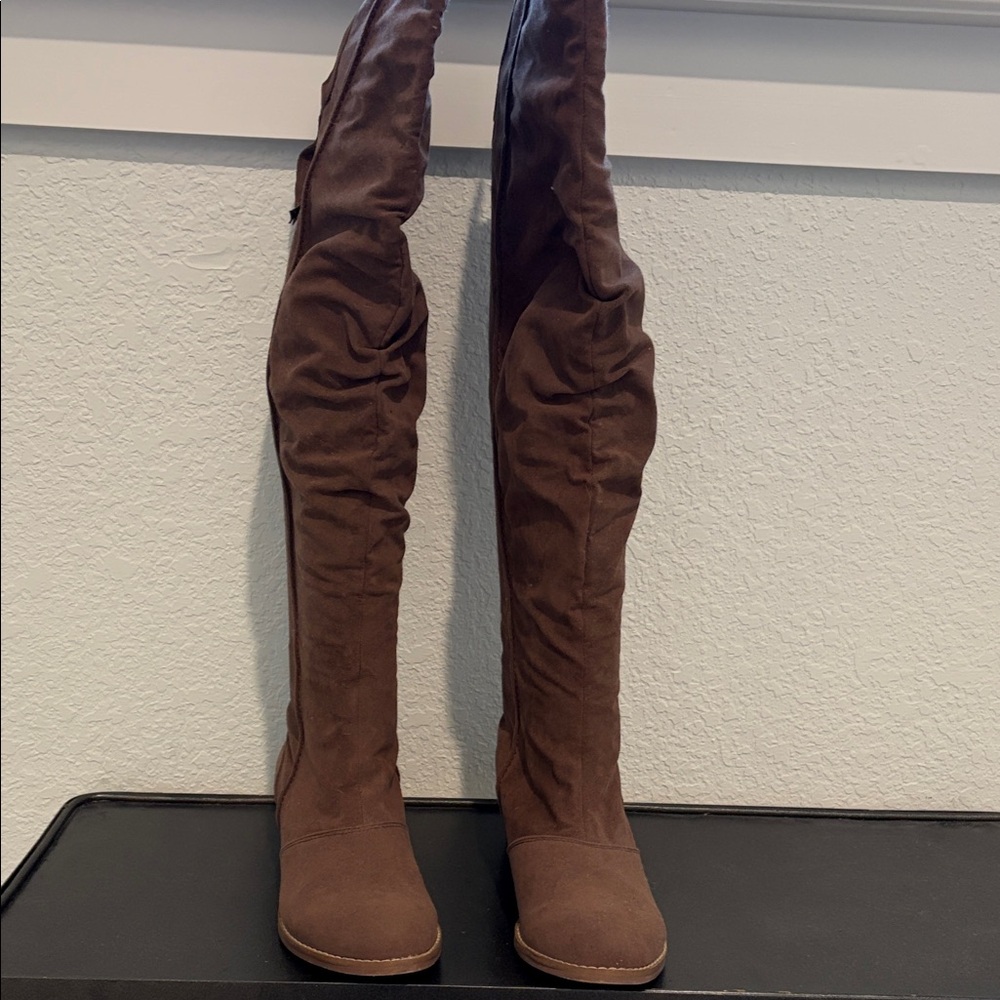 American Eagle Outfitters Dark Brown Over-the-Knee Boots